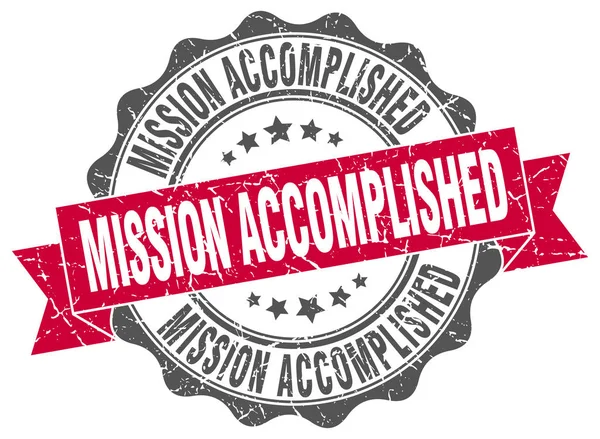 Mission accomplished stamp. sign. seal — Stock Vector