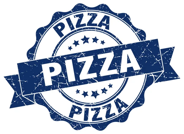 Sello de pizza. Firma. sello — Vector de stock