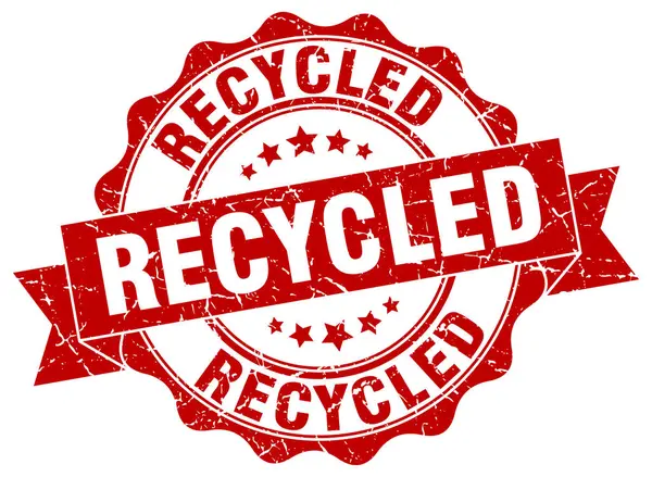 Timbre recyclé. signe. sceau — Image vectorielle