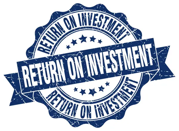 Návratnost investic razítko. podepište. těsnění — Stockový vektor