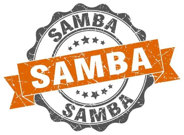 Samba stamp. подписать. печать — стоковый вектор