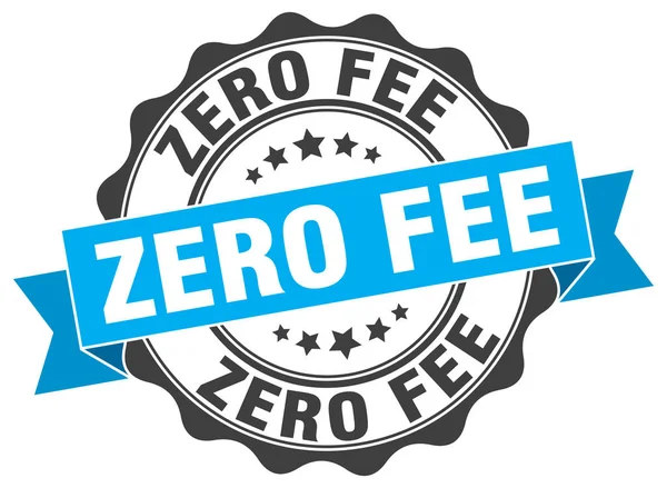 Zero fee stamp. sign. seal — Stock Vector