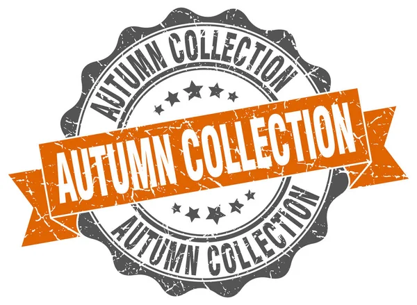 Autumn collection stamp. sign. seal — Stock Vector