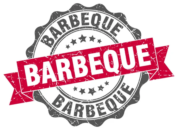 Timbre barbecue. signe. sceau — Image vectorielle