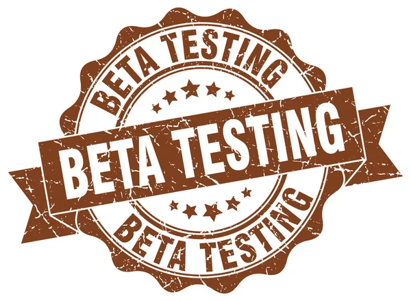 Beta testing stamp. sign. seal — Stock Vector