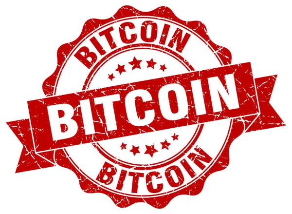 Timbre Bitcoin. signe. sceau — Image vectorielle