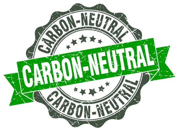 Sello neutro en carbono. Firma. sello — Vector de stock