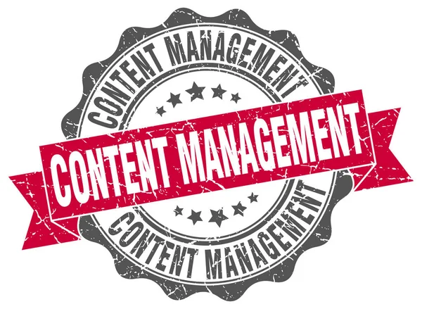 Content Management Stempel. Zeichen. Siegel — Stockvektor