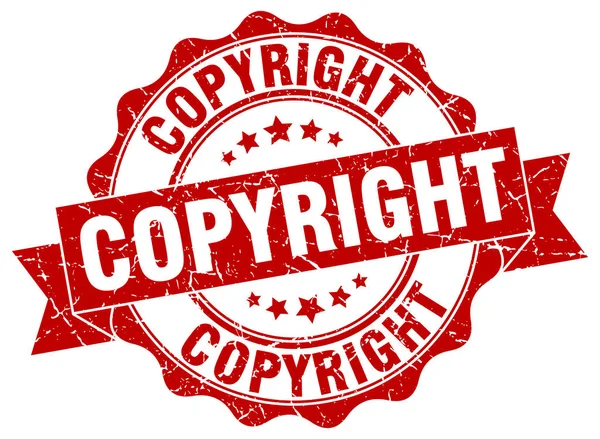 Sello de copyright. Firma. sello — Vector de stock