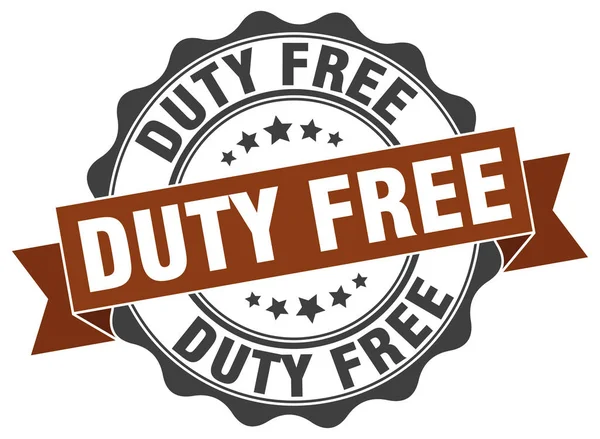 Duty free razítko. podepište. těsnění — Stockový vektor