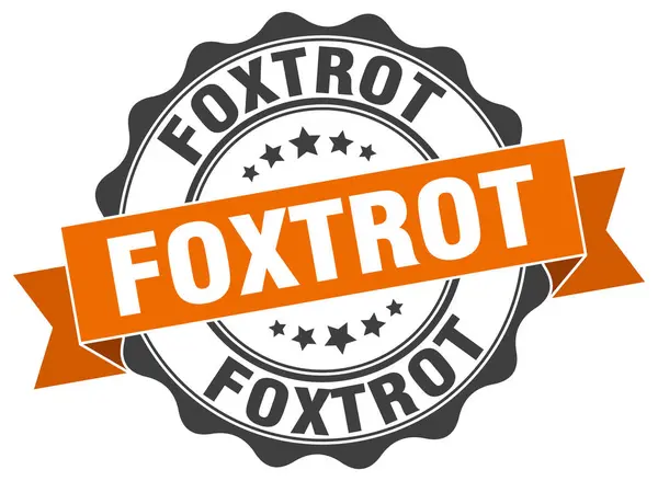 Foxtrot stamp. sign. seal — Stock Vector