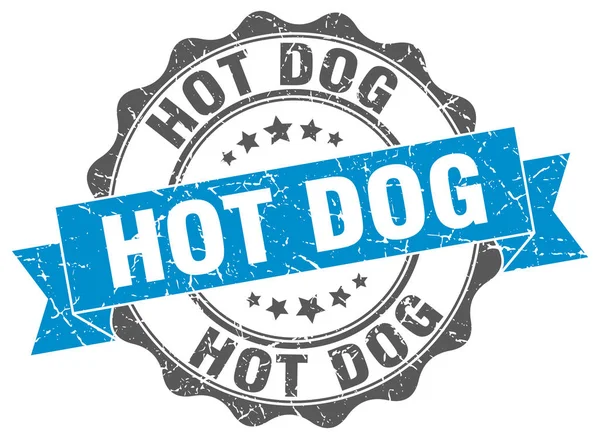 Hot dog razítko. podepište. těsnění — Stockový vektor