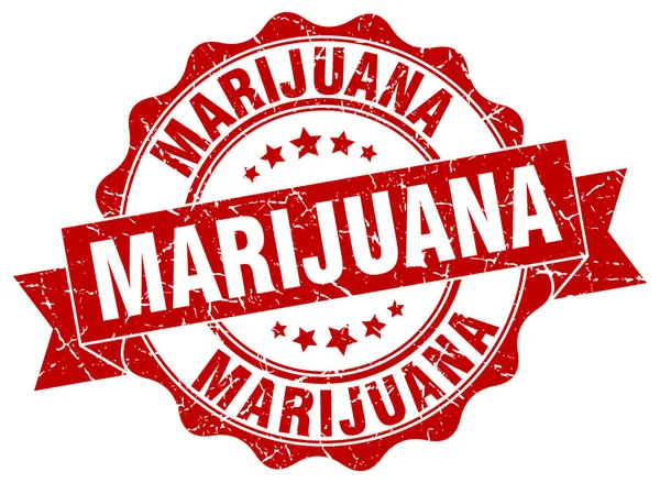 Marihuana-Marke. Zeichen. Siegel — Stockvektor