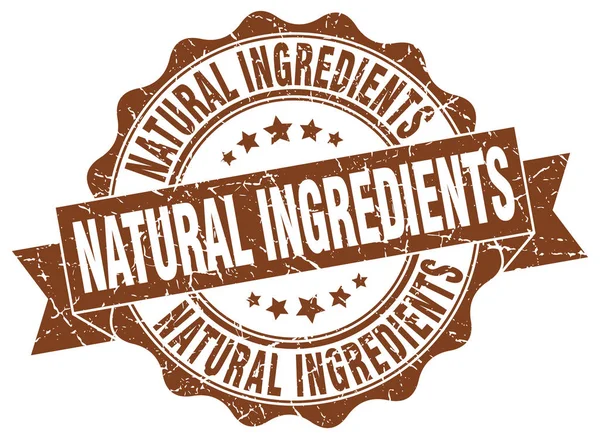 Timbro ingredienti naturali. Firma. sigillo — Vettoriale Stock