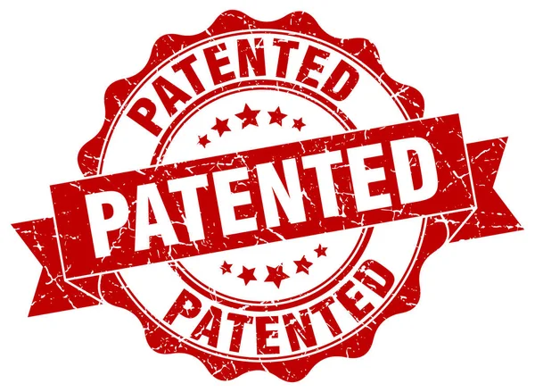 특허 받은 스탬프입니다. 서명 합니다. 인감 — 스톡 벡터