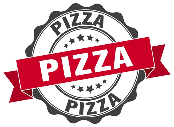 Sello de pizza. Firma. sello — Vector de stock