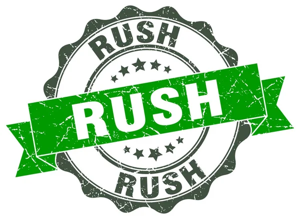 Rush razítko. podepište. těsnění — Stockový vektor