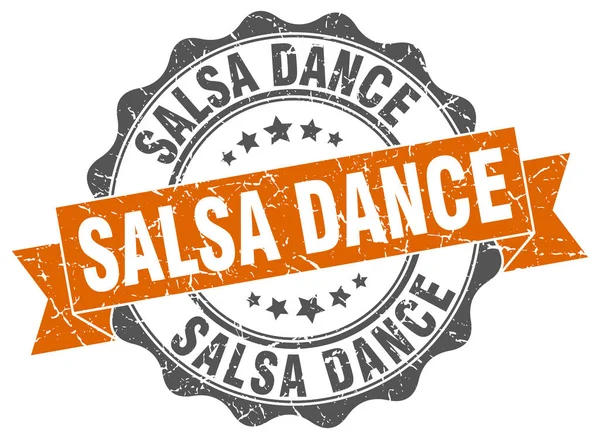 Sello de baile de salsa. Firma. sello — Archivo Imágenes Vectoriales