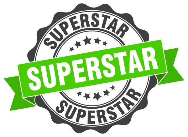 Superstar stamp. sign. seal — Stock Vector