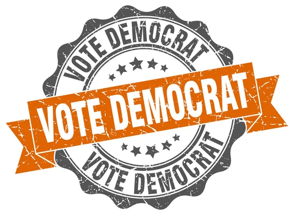 Голосуйте за демократов. подписать. печать — стоковый вектор