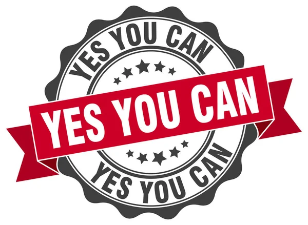 Yes you can stamp. sign. seal — Stockvector