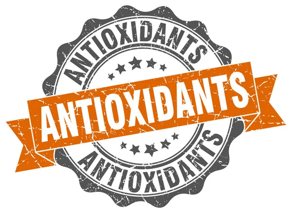 Carimbo antioxidantes. Assine. selo — Vetor de Stock