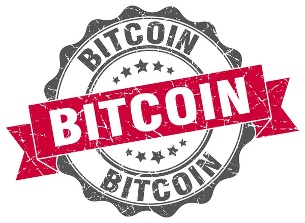 Timbre Bitcoin. signe. sceau — Image vectorielle