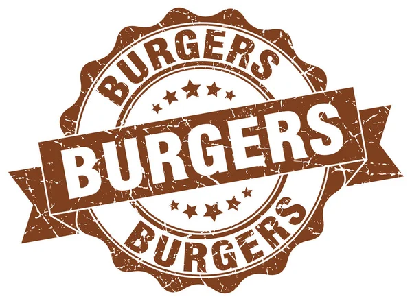 Sello de hamburguesas. Firma. sello — Archivo Imágenes Vectoriales