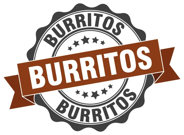 Burrito damgası. imzala. mühür — Stok Vektör