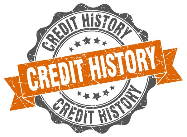 Tampon d'historique de crédit. signe. sceau — Image vectorielle