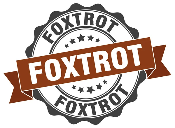 Foxtrot stamp. sign. seal — Stock Vector