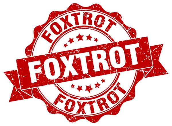 Timbre foxtrot. signe. sceau — Image vectorielle