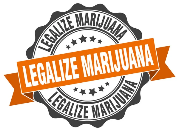 Legalize marijuana stamp. sign. seal — Stock Vector