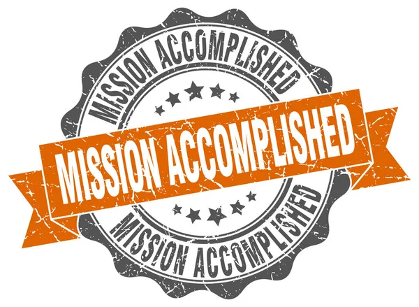 Mission accomplished stamp. sign. seal — Stock Vector