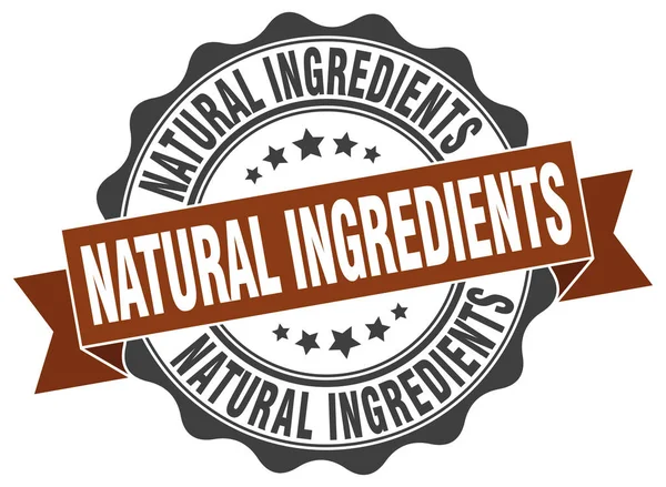 Natural ingredients stamp. sign. seal — Stock Vector
