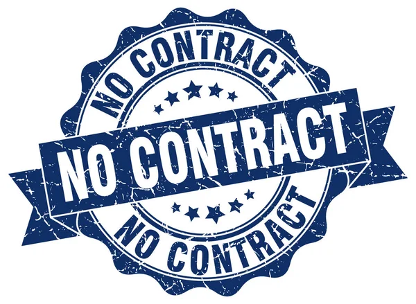 Sin sello de contrato. Firma. sello — Vector de stock