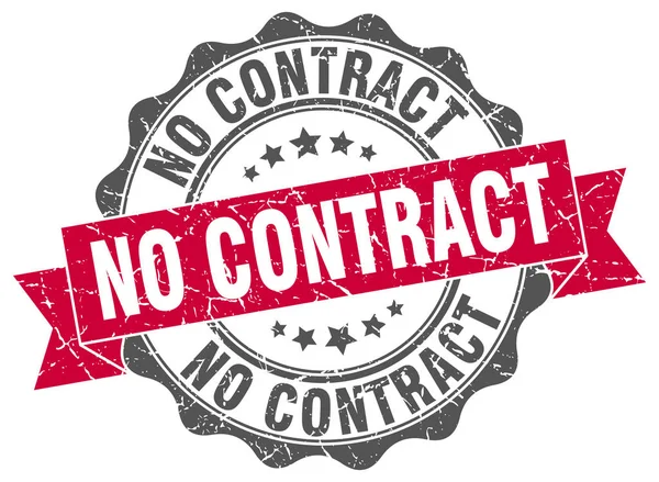 Sin sello de contrato. Firma. sello — Vector de stock