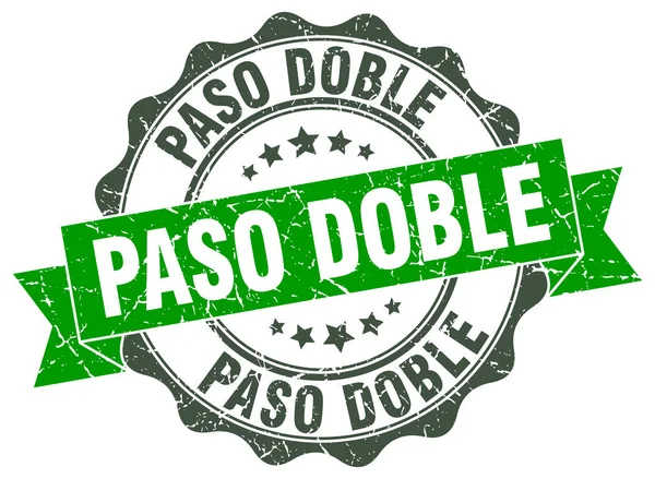 Paso doble sello. Firma. sello — Vector de stock