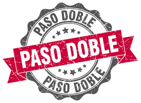 Paso doble sello. Firma. sello — Vector de stock