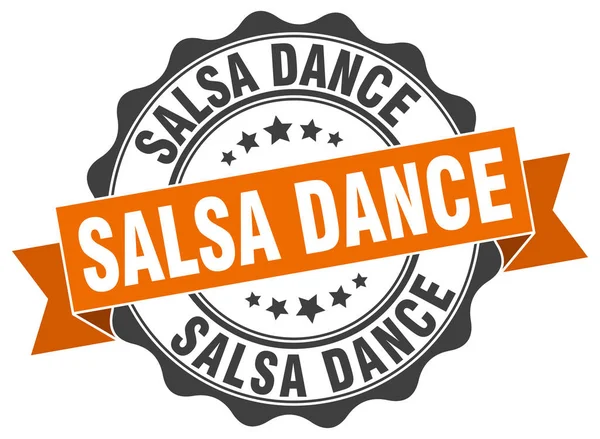 Sello de baile de salsa. Firma. sello — Archivo Imágenes Vectoriales