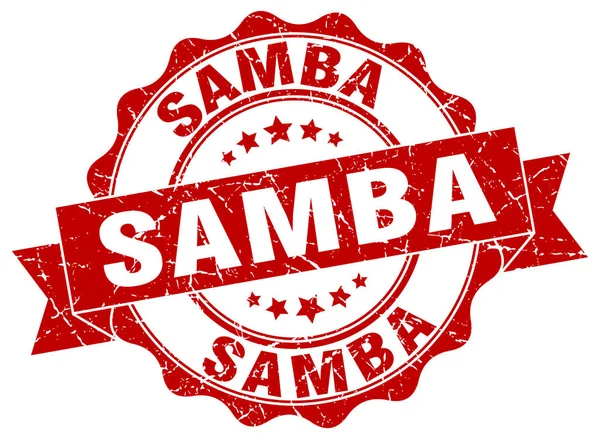 Samba stamp. подписать. печать — стоковый вектор