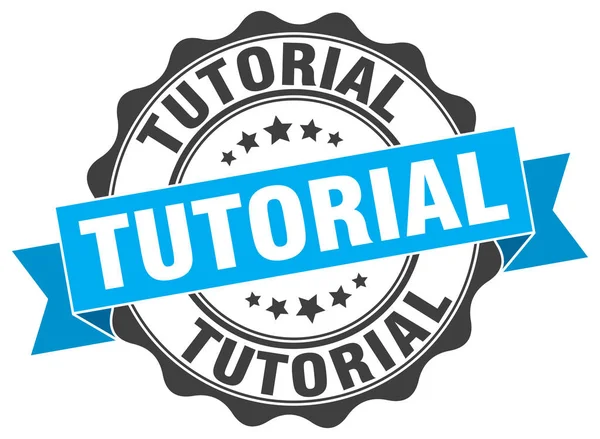 Sello del tutorial. Firma. sello — Vector de stock