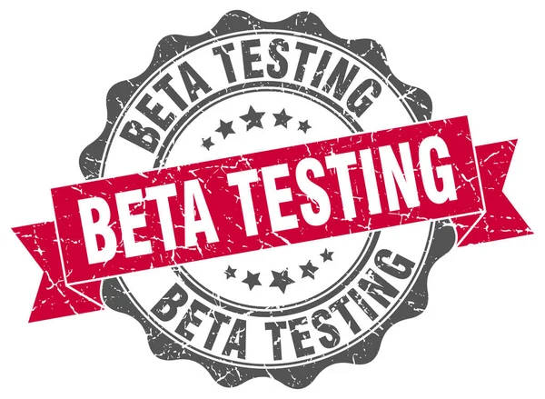 Beta test damgası. imzala. mühür — Stok Vektör