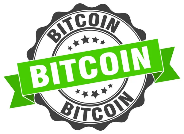 Timbre Bitcoin. signe. sceau — Image vectorielle