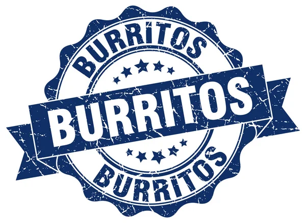 Burritos razítko. podepište. těsnění — Stockový vektor