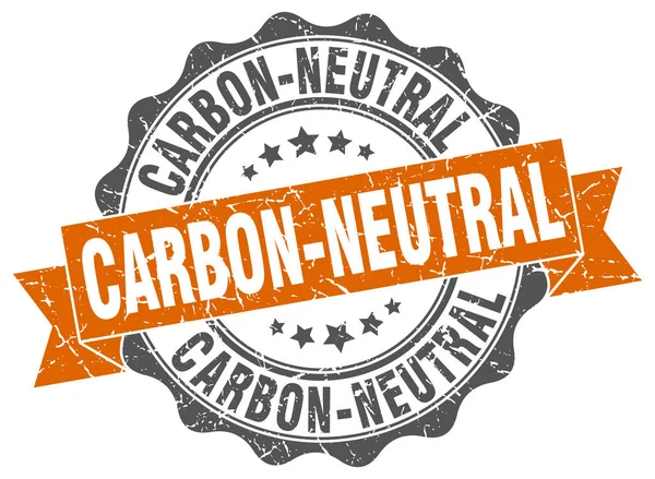 CO2-neutraler Stempel. Zeichen. Siegel — Stockvektor