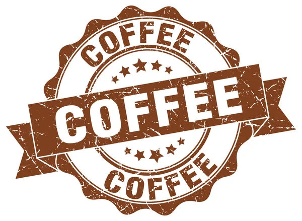 Timbre café. signe. sceau — Image vectorielle