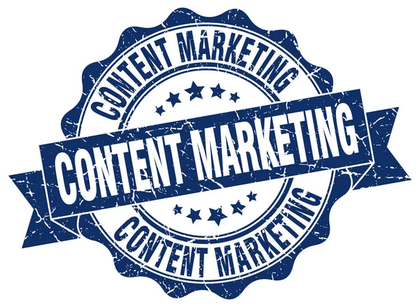 Content marketing stempel. teken. Seal — Stockvector