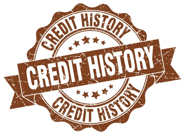 Tampon d'historique de crédit. signe. sceau — Image vectorielle