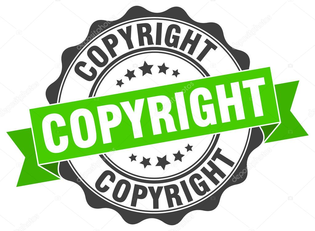 copyright stamp. sign. seal